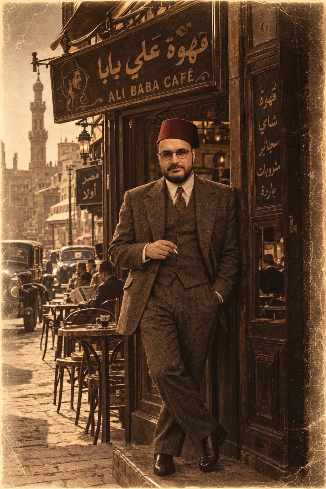 1940s Egypt scene.